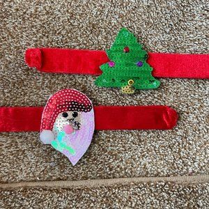 2 Christmas slap bracelets